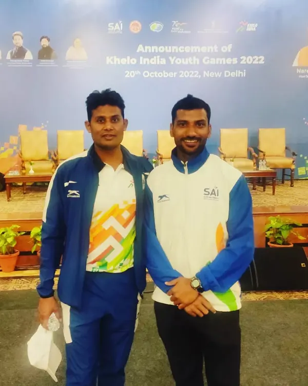 At the Khelo India Youth Games announcement in New Delhi. I believe in leading by example and staying at the forefront of athletics coaching in India.