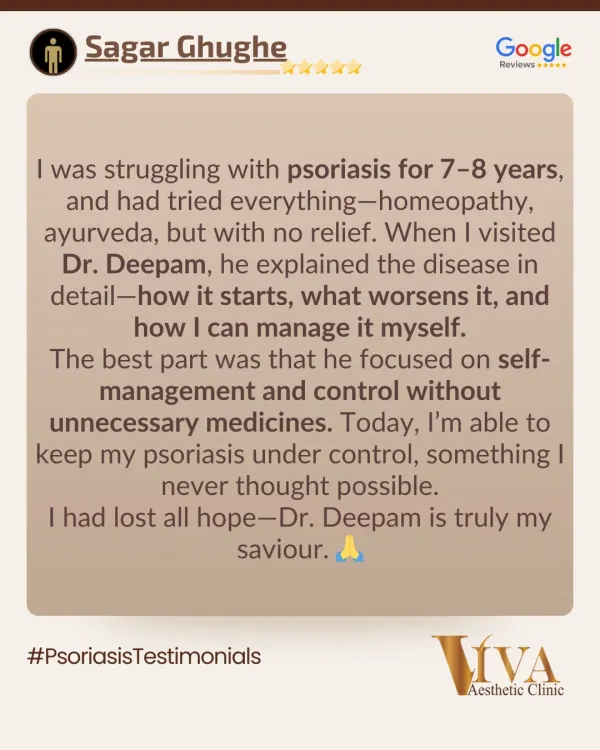 This patient struggled with psoriasis for 7-8 years, trying everything without relief. He shares how my focus on education and self-management helped him get his condition under control, restoring the hope he had lost.