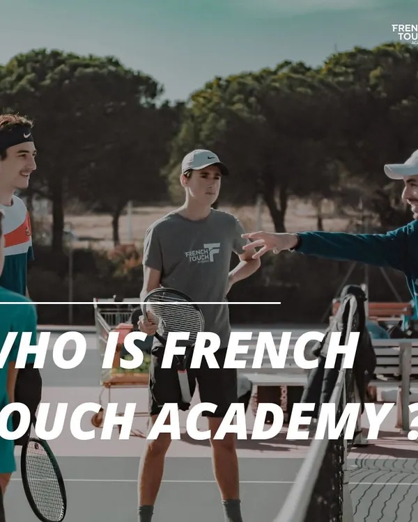 Who are we? We are a team of dedicated coaches committed to developing the next generation of tennis talent, as seen here strategizing on the court.