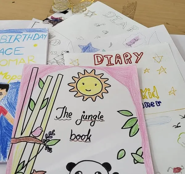 A collection of redesigned book covers from a literary festival competition. The creativity and imagination on display from these young artists is truly inspiring.