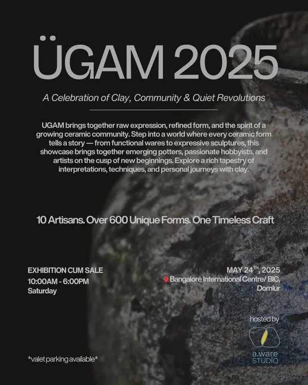 ÜGAM is our annual celebration of clay, community, and quiet revolutions. It's a one-day exhibition and sale that brings together emerging artists, hobbyists, and storytellers to share their work.
