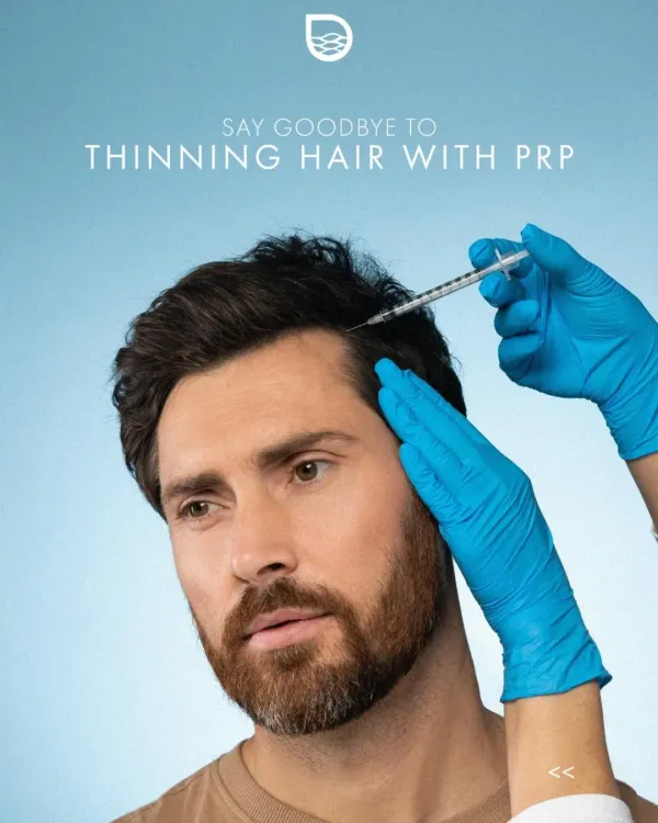 This is my primary solution for male pattern hair loss and thinning. Platelet-Rich Plasma (PRP) therapy is a non-surgical procedure that uses your own body's healing abilities to stimulate hair follicles, leading to thicker, fuller hair.