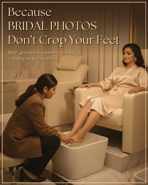 Every detail matters on your wedding day, and bridal photos don't crop your feet. My pre-bridal foot care ensures your feet are soft, groomed, and camera-ready for every single shot.
