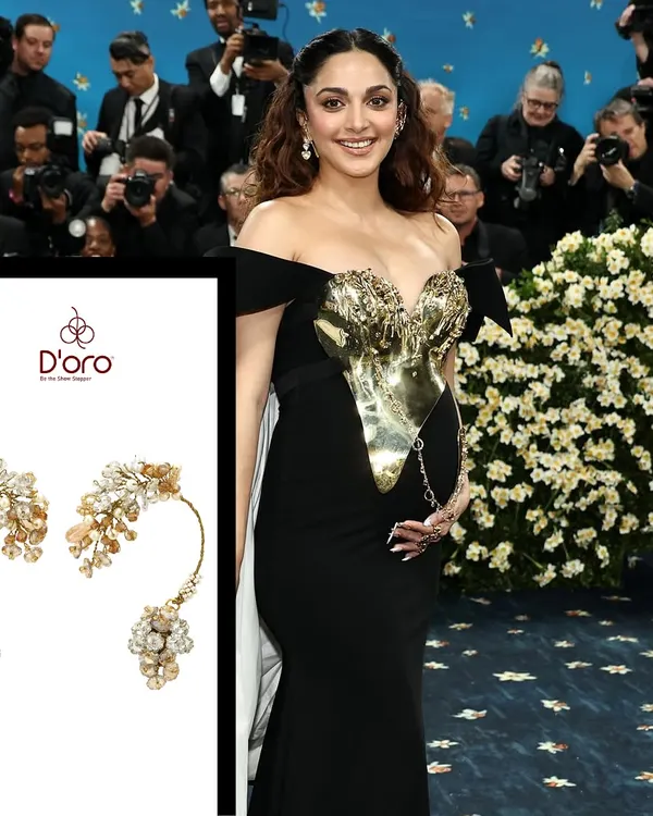 Adding to the Met Gala 2025 vibe. I was so inspired by Kiara Advani's look that I paired it with our iconic earcuff earrings. We can create a similar custom piece for your next big event.