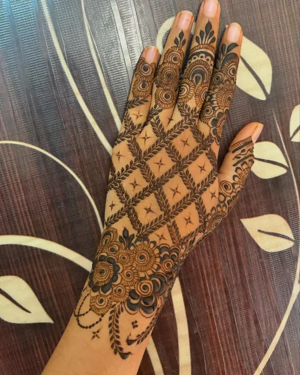 Mehendi is not just an art, it's an emotion. I love creating these intricate net patterns.