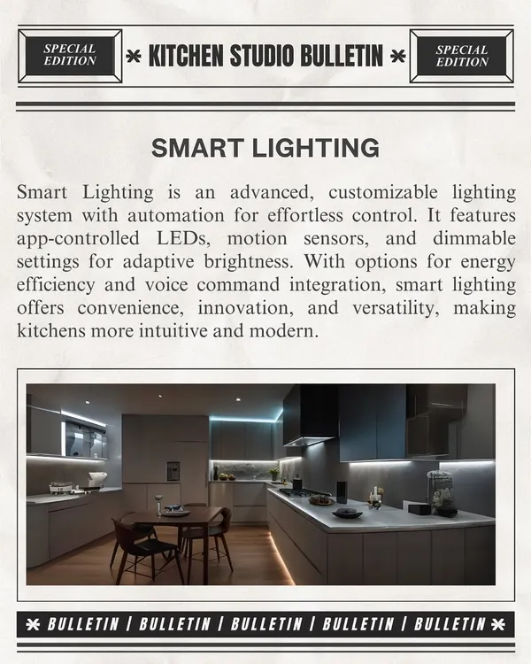 Smart lighting systems allow you to control your kitchen's ambiance with an app or your voice. We can install app-controlled LEDs, motion sensors, and dimmable settings for ultimate convenience.