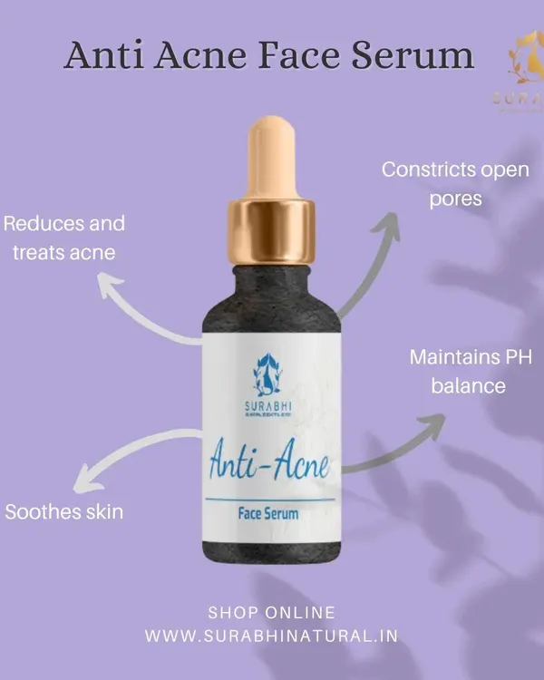 Our Anti-Acne Face Serum is a multi-tasking hero. It helps to reduce and treat active acne, soothes the skin, constricts open pores, and maintains the skin's delicate pH balance.