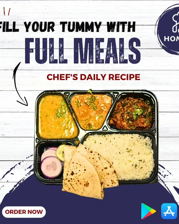 Don't have time to cook a full meal? We've got you covered with our complete thalis. This meal includes dal, sabzi, rice, and roti, giving you a balanced and satisfying lunch or dinner, just like you'd have at home.