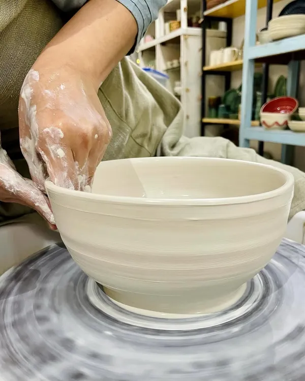 This is where the magic begins. There's nothing quite like the feeling of wet clay spinning on the wheel, ready to be shaped into something new. It’s a moment of pure focus and potential.