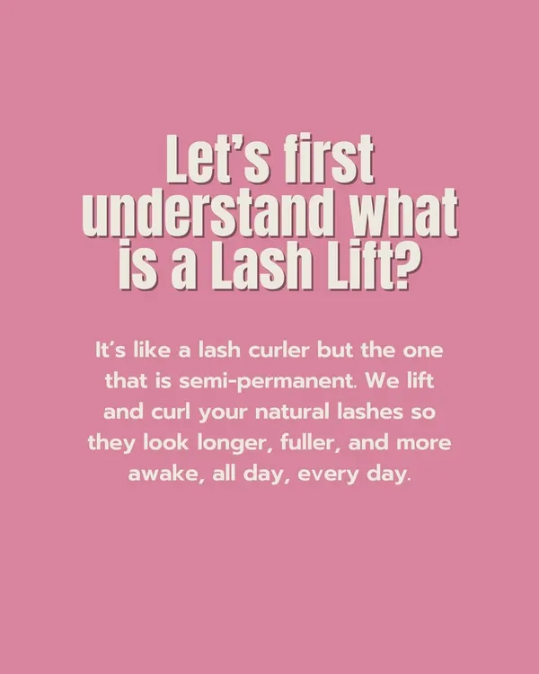 So, what exactly is a lash lift? Think of it as a perm for your eyelashes. We semi-permanently curl your natural lashes so they look longer and fuller, all day, every day.