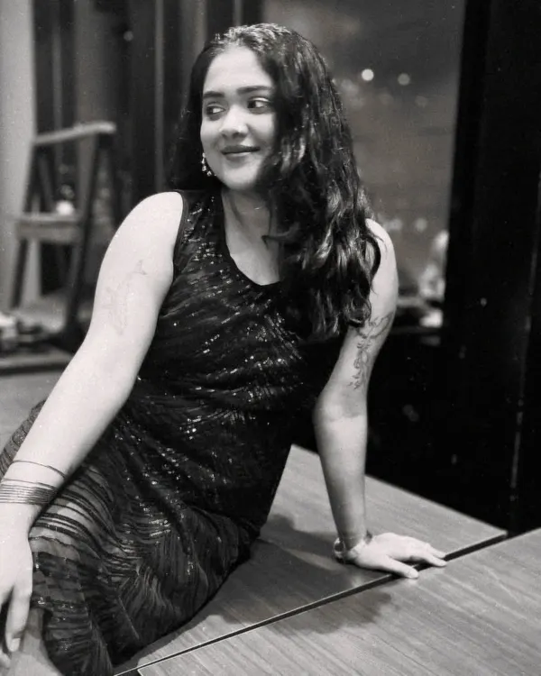 A black and white portrait taken during the promotional period for my song "Tasveer". This classic, elegant shot is part of the visual identity for the release.