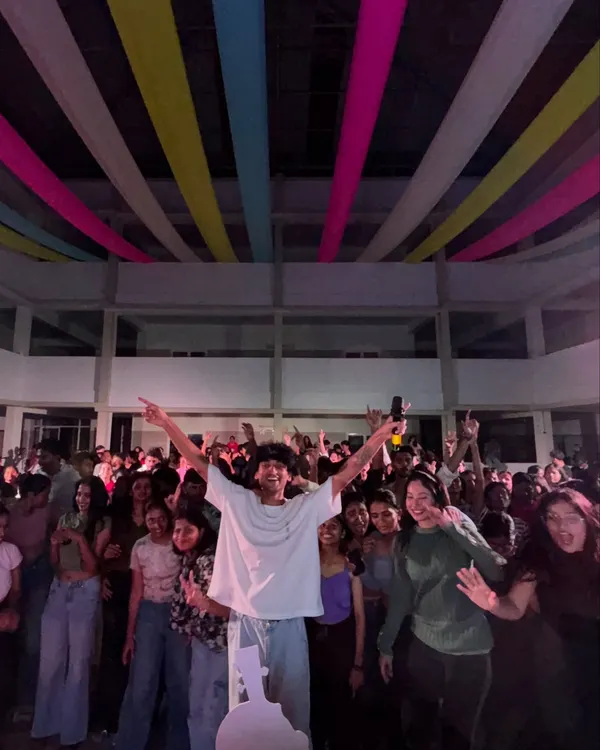 This is what it's all about. Me and the incredible crowd at Subbaiah Institute after a massive set. Your energy was off the charts, and I'm so grateful to have shared that moment with you.