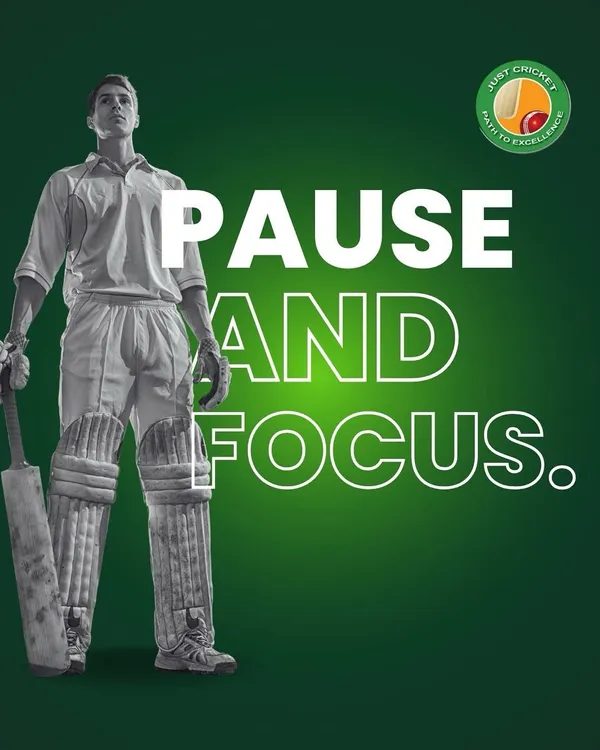 In a world full of distractions, we teach our players to pause and focus on the game. The greatest innings are played first in the mind.
