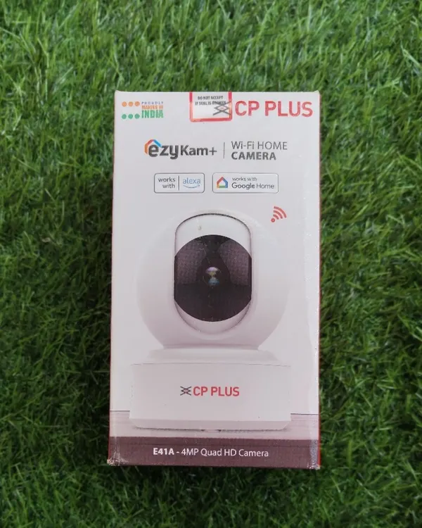 The CP Plus EzyKam+ E41A is a 4MP Quad HD camera that gives you a 360-degree view of the room. Perfect for keeping an eye on your home or office.