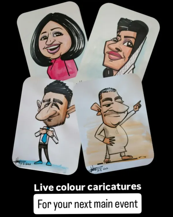 A collage of some of my favorite live color caricatures. Adding color can make your event even more special and memorable for your guests.