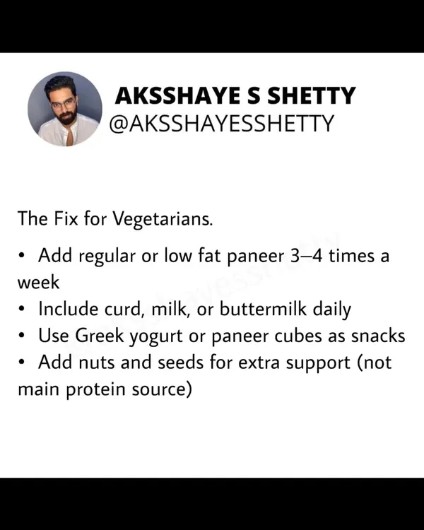 Studies show 70-80% of Indians are protein deficient. I provide practical fixes for both vegetarians and non-vegetarians to bridge this gap, as adequate protein is crucial for muscle recovery, immunity, and getting results from your workouts.
