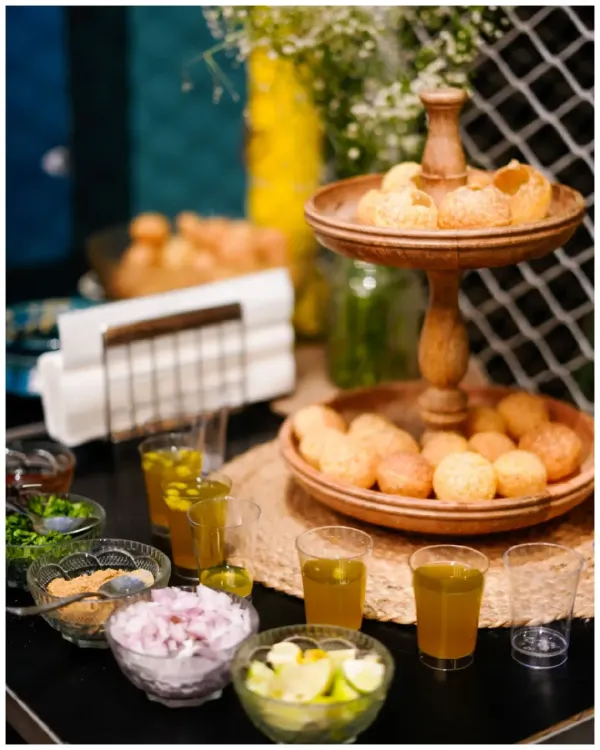 Beyond the cake, I arrange delicious food that everyone loves. This beautifully presented golgappa station was a huge hit with the adult guests at a recent party.