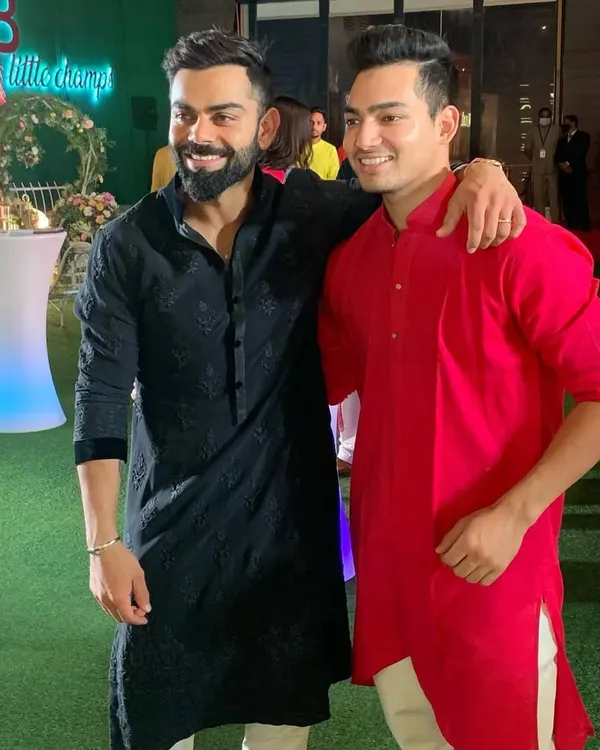 A proud moment seeing my student Anuj Rawat with Virat Kohli. Both started their journey here, and it shows the heights our players can reach with dedication.