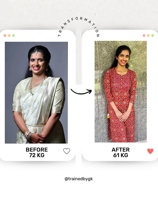 This is what real, sustainable transformation looks like. Vani lost 11kg in 7 months, not through a crash diet, but by building a healthy lifestyle that lets her keep up with her kids. This journey shows that with the right guidance, fitness becomes a part of who you are.