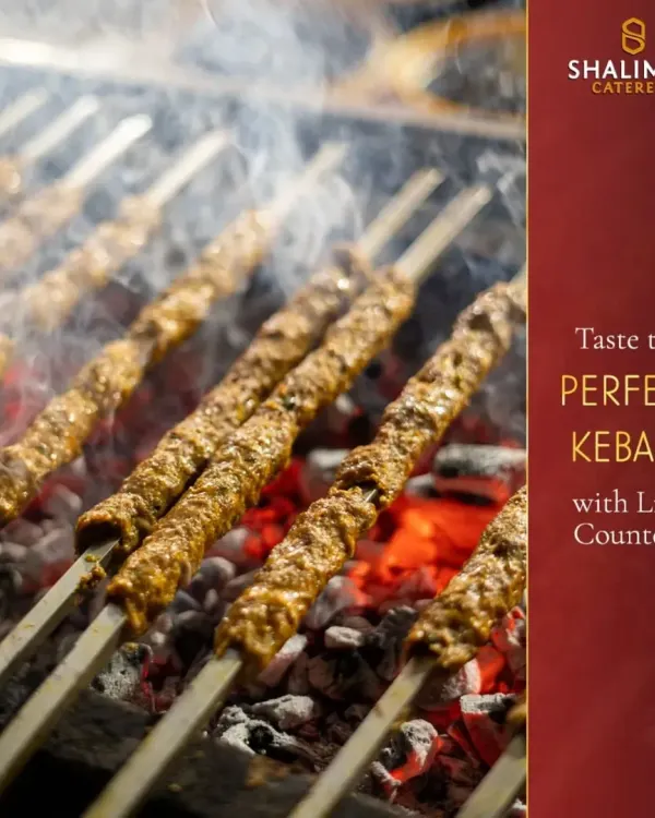 Taste the perfect kebabs, hot off the grill. Our live counters bring the sizzle and aroma of freshly grilled seekh kebabs directly to your guests, ensuring an authentic and flavorful experience.