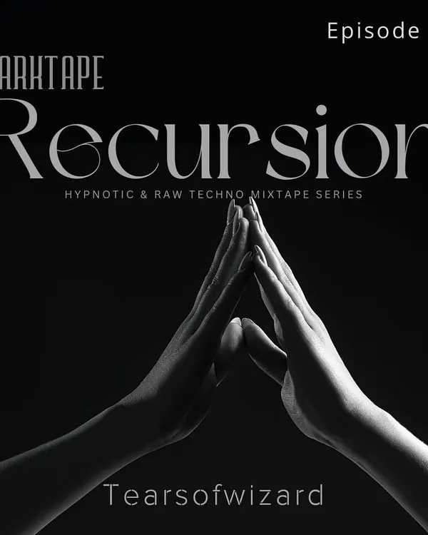 The cover art for 'Recursion,' an episode of my Darktape mixtape series. This project is where I explore the deeper, more hypnotic, and raw side of techno.