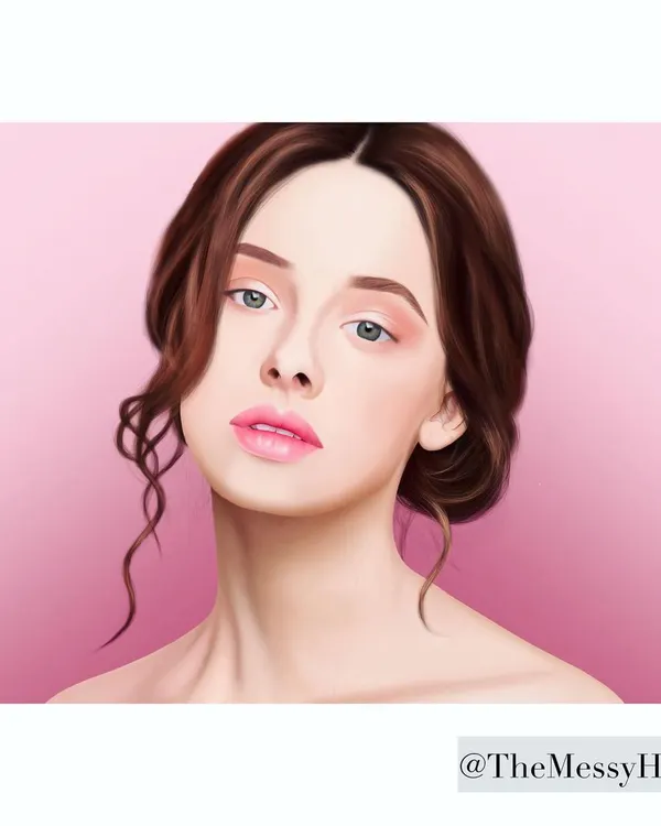 My first digital portrait created on Procreate. It was a long process, especially figuring out how to paint realistic hair, but I learned so much and was proud of the final result.