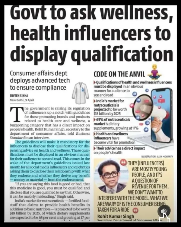 As a dermatologist, I fully support the government's move to ensure health influencers disclose their qualifications. Your skin is not a trend. Always trust advice from a board-certified medical expert, not just a popular social media account.
