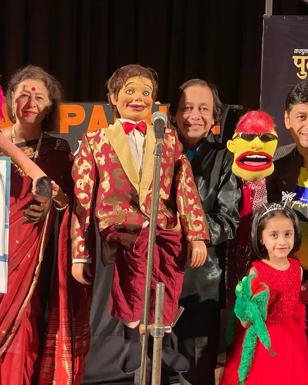 Three generations on one stage. Here I am with my parents and my daughter Neeva at the "Putul Samaroh" festival in Bhopal. It was a truly special family performance.