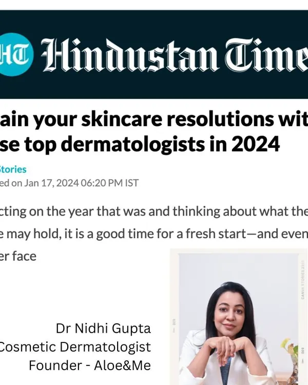 It was a pleasure to be included in this Hindustan Times article on top dermatologists for 2024. My goal is to help you achieve your skin and hair goals with a fresh, science-first approach.