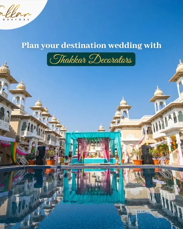 A stunning poolside mandap setup at a destination wedding in Lonavala. The reflection in the water adds a magical quality to the entire scene. I love using the venue's features to enhance my designs.