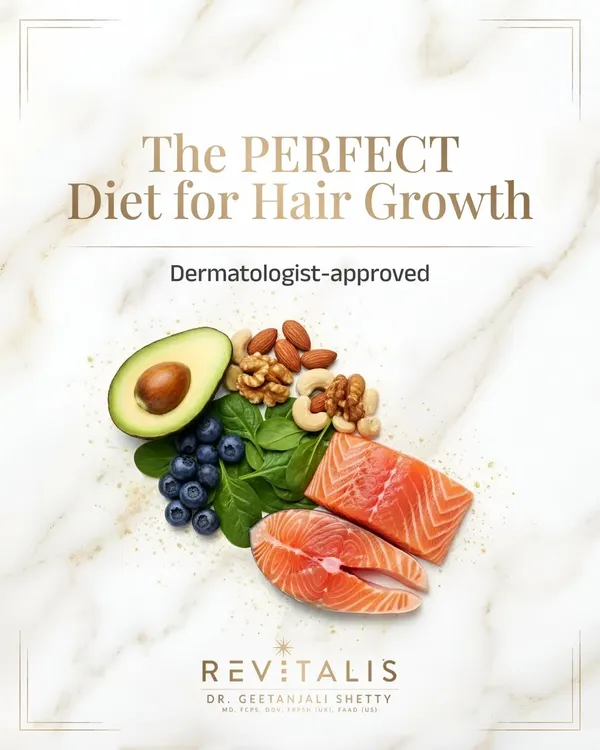 I always tell my patients that hair growth begins in the kitchen. A balanced diet with the right nutrients is non-negotiable for healthy hair. This is my dermatologist-approved guide to the perfect diet for hair growth.