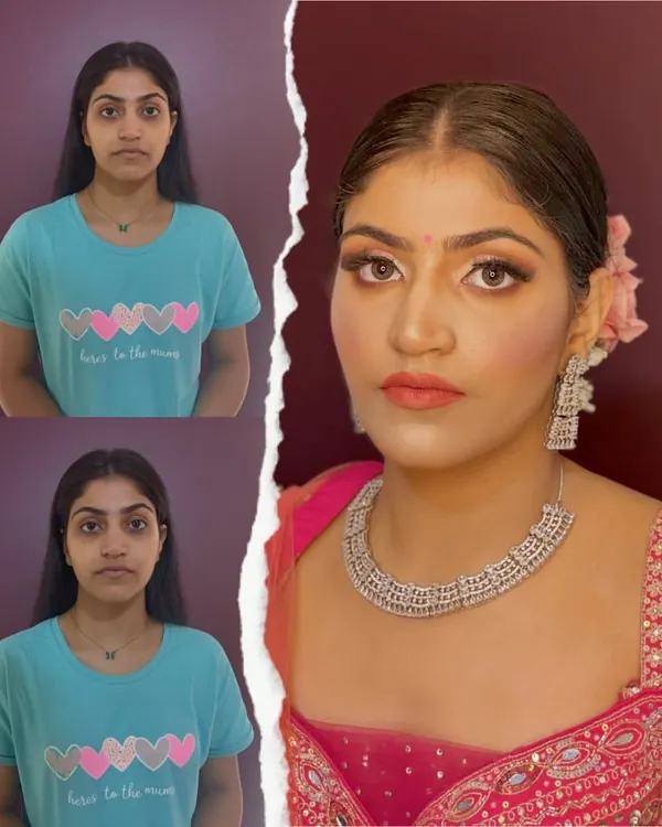 This is what I love to do: create stunning transformations. I focus on enhancing your features for a glamorous yet natural final look, ensuring the makeup feels light and comfortable on your skin.