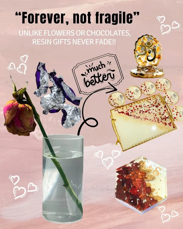 This is why I believe in resin gifts. Unlike flowers that wilt or chocolates that get eaten, a resin keepsake is forever, not fragile. It's a gift that truly never fades.
