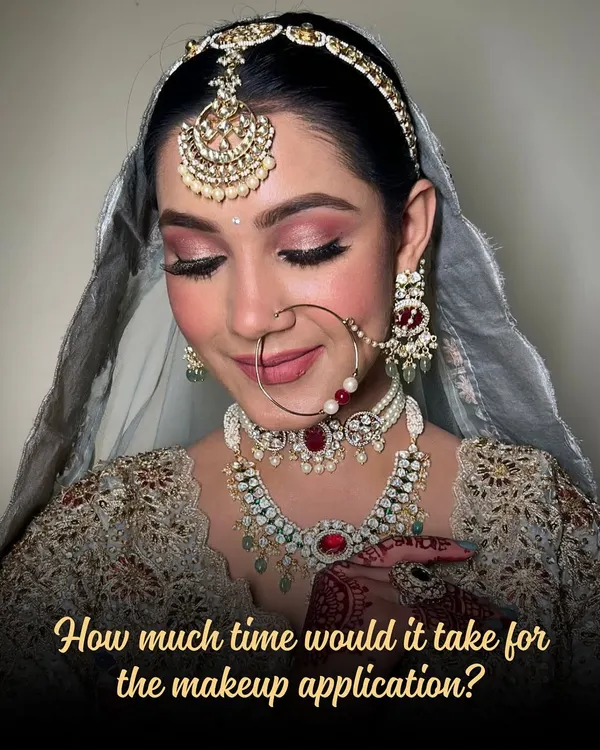 A picture of pure elegance. This bride's soft pink and silver look is the definition of modern bridal beauty, with glowing skin and rosy-hued eyeshadow.
