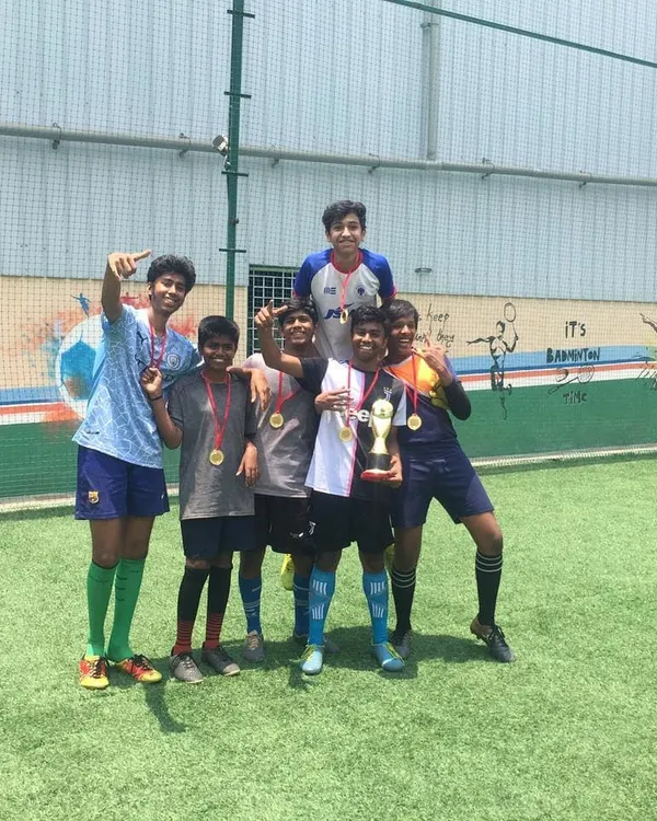 Victory! Our U-16 Football Team celebrating after winning the Stallion Football Cup. Teamwork, strategy, and relentless practice led to this fantastic result.