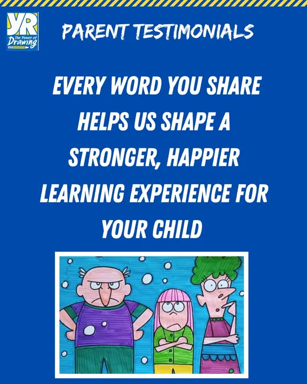 This graphic reminds us that parent testimonials are invaluable. They help us shape a stronger, happier learning experience for every child.