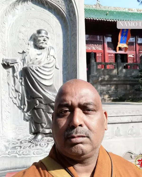 This is me standing before a statue of Bodhidharma at the Shaolin Temple in China. It is important to me that my students understand the authentic lineage from which my teachings come.