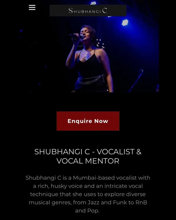 My website is live! This was a huge milestone for me, creating a central place for all inquiries about vocal lessons and performance bookings.