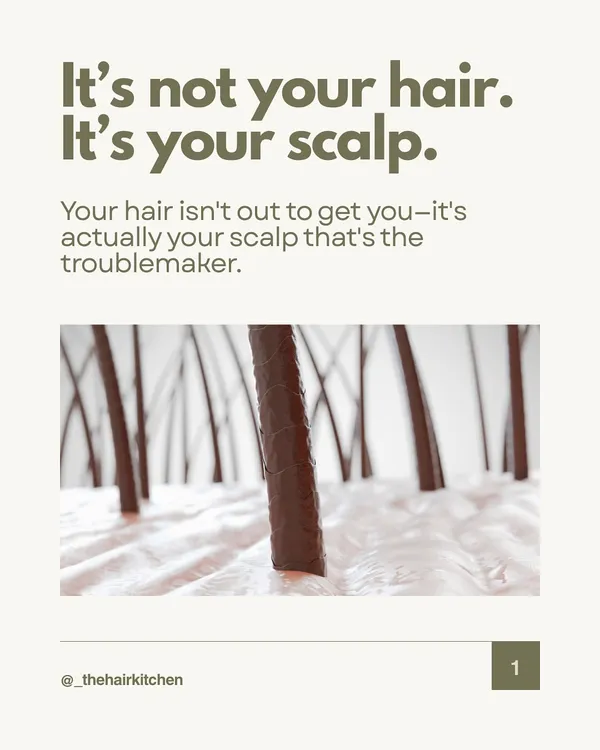 Many people think their hair is the problem, but I always say, "It's not your hair, it's your scalp." A healthy scalp is the foundation for everything.