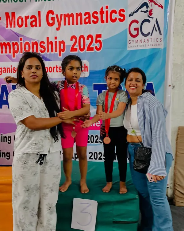 A proud moment for our young champions at the Moral Gymnastics Championship. It's wonderful to see their hard work pay off on the podium.