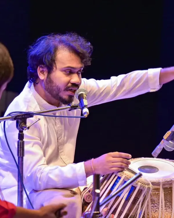 A beautiful moment of interaction with a young, aspiring artist during a tabla solo in Kolkata. Teaching is a dialogue, and I learn so much from my students' curiosity and passion.