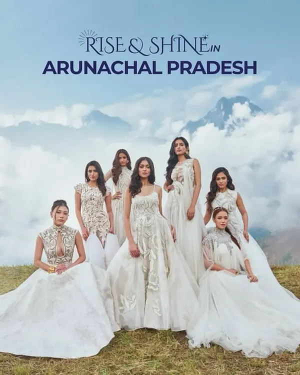 The official campaign image for the Femina Miss India 'Rise & Shine in Arunachal Pradesh' calendar. Our team was responsible for creating the diverse and elegant hairstyles for all the pageant queens.