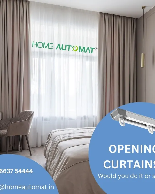 We offer you the choice between manual and automated control for everyday tasks. With our motorized curtain tracks, you can open your bedroom curtains with a simple voice command or schedule them to open with the sunrise.