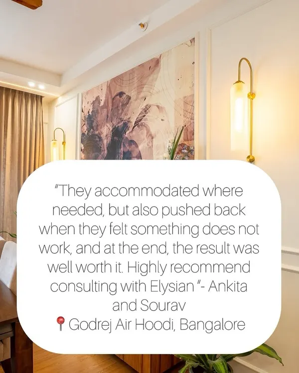 "They accommodated where needed, but also pushed back when they felt something does not work, and at the end, the result was well worth it." We believe in honest feedback to ensure the final design is both beautiful and practical. Thank you, Ankita and Sourav, for your trust.