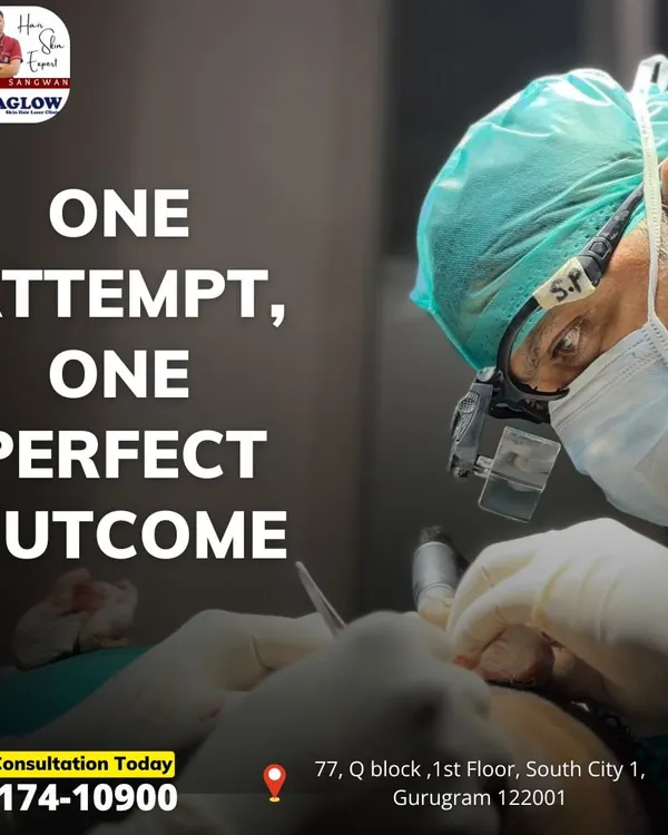 A glimpse into the precision of our FUE hair transplant surgery. Our surgeon uses specialized tools and magnifying loupes to ensure each hair follicle is implanted with perfect accuracy for a seamless result.