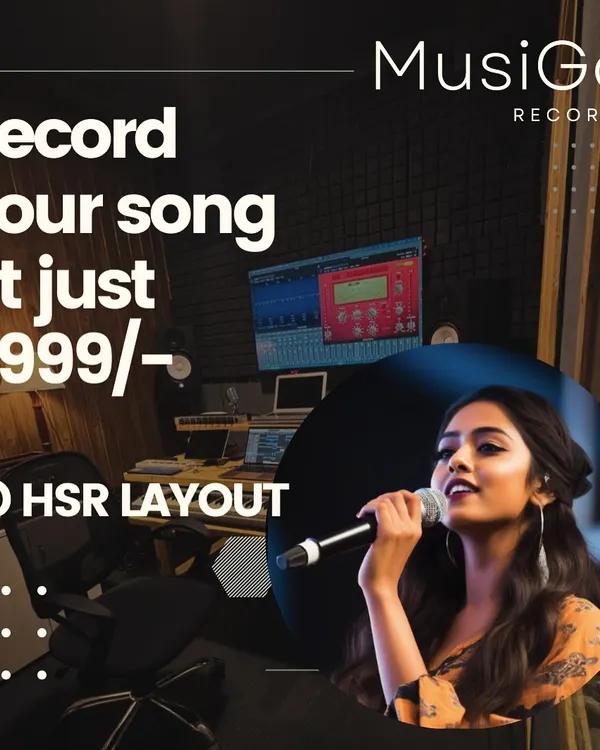 Take your singing dream to the next level with our special offer. Record your first song in our professional HSR Layout studio for just ₹4,999, including studio time and expert engineering.