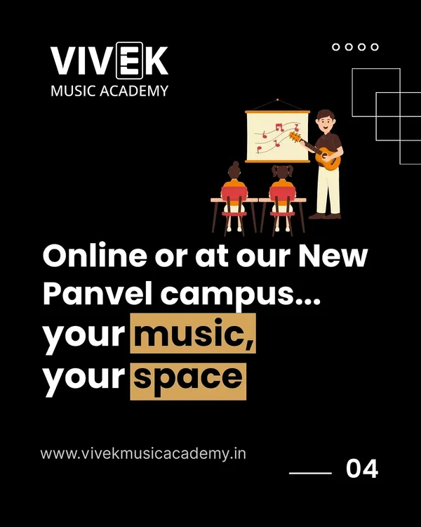 We offer flexible learning options to fit your life. You can join our instrumental music classes in person at our modern New Panvel campus or connect with our expert instructors through live online sessions.