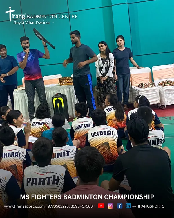 A coaching moment during the MS Fighters Badminton Championship. I believe in providing guidance and encouragement to young athletes during competitions.