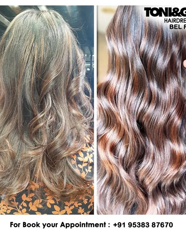 A beautiful before and after. We refreshed this client's grown-out color with a full head of balayage highlights, adding brightness and dimension while creating a much richer, healthier appearance.