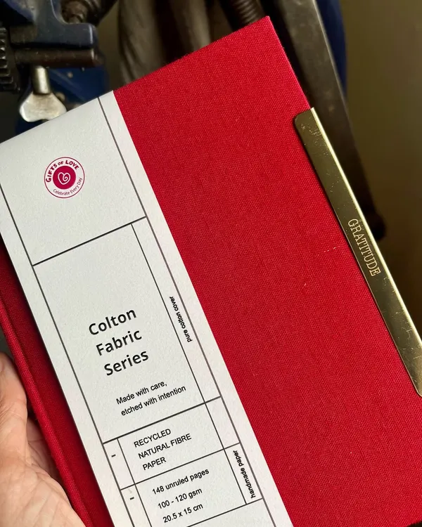 A little warning: gratitude may cause chronic inflammation of feeling good. My Colton Fabric Series journal is the perfect place to start, one page at a time.